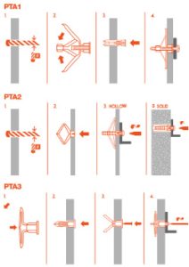 plastic-toggle-anchor-installation